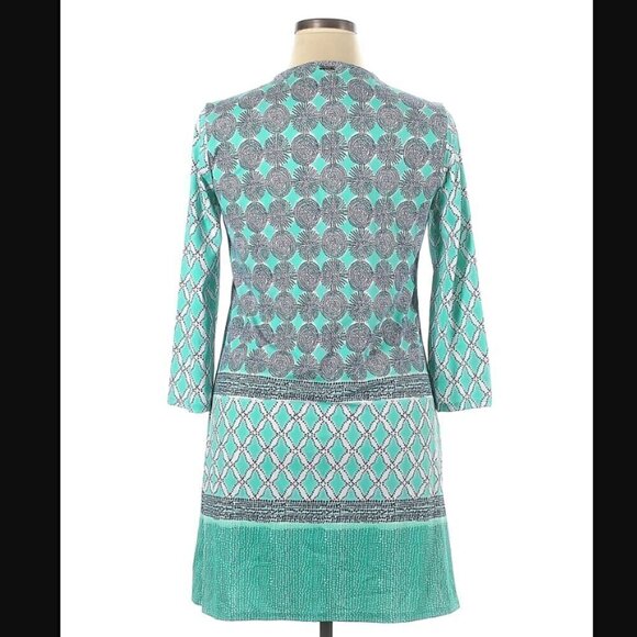 Cabana Life dress womens XL Beach Blue Stretchy Summer Knee Length Tie String - Picture 3 of 11